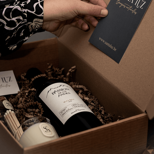 Coffret cadeau vin argentin et bougie artisanal 